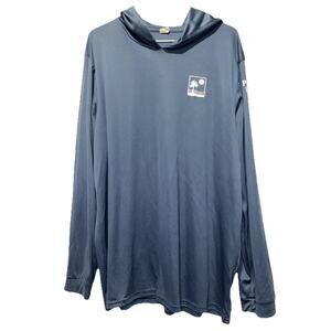 PARAGON Men’s Hooded Long Sleeve Performance Wear T-shirt XL Navy Blue